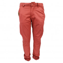 Kόκκινο παντελόνι μακρύ με κουμπί και φερμουάρ "Funky Collection"