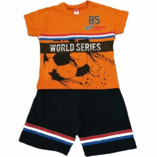 Σετ κοντομάνικη μπλούζα με βερμούδα "World Series"
