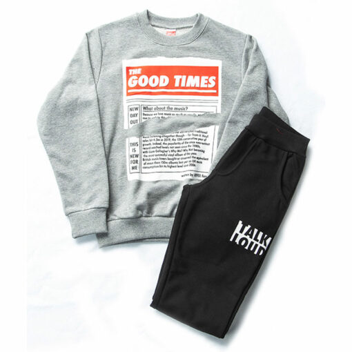 Σετ μπλούζα φούτερ λεπτή με φόρμα παντελόνι "The Good Times"