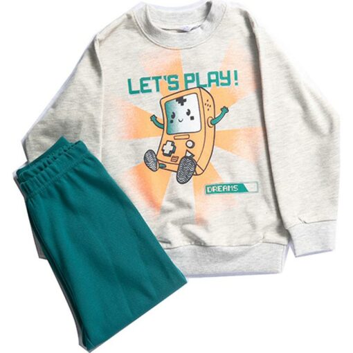 Σετ πιτζάμες μ/μ μπλούζα και παντελόνι "Let's Play"