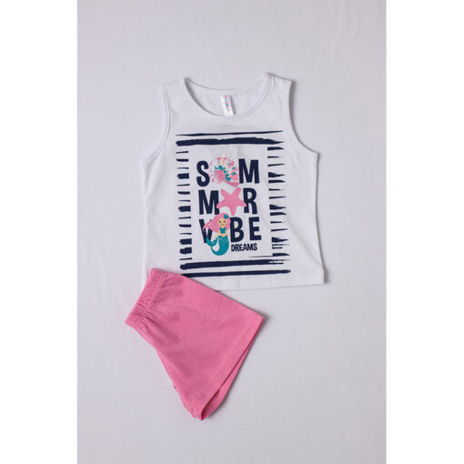 Σετ πιτζάμες με αμάνικη μπλούζα και σορτσάκι "Summer Vibe Dream"