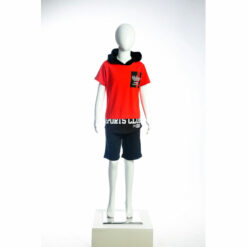 Σετ κοντομάνικη μπλούζα με κουκούλα και βερμούδα “Sports Club”
