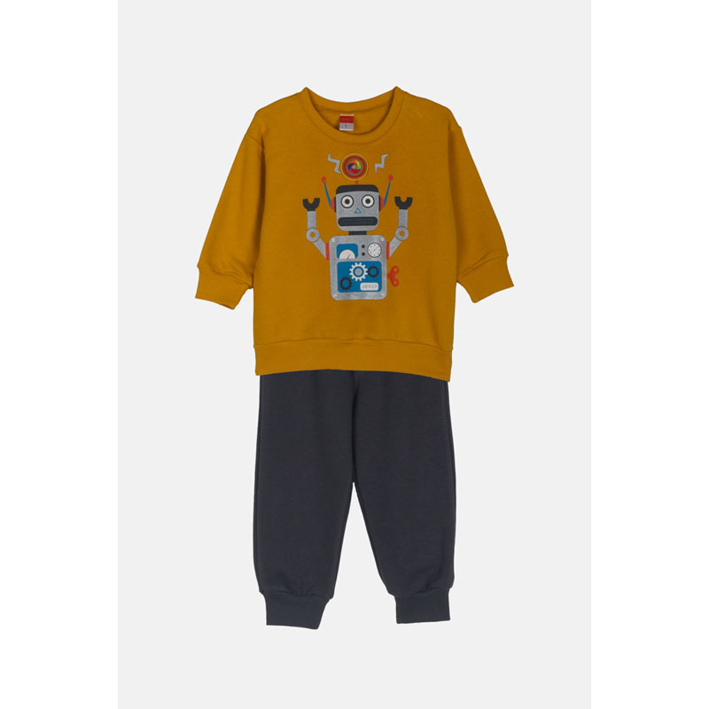 Σετ μακρυμάνικη μπλούζα με φόρμα παντελόνι "Robot"
