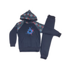 Σετ μακρυμάνικη μπλούζα με κουκούλα και φόρμα παντελόνι "Grafiti"