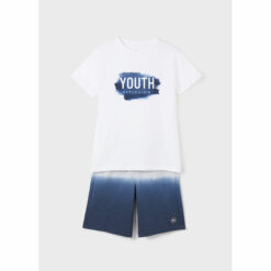 Σετ κοντομάνικη μπλούζα με βερμούδα "Youth"