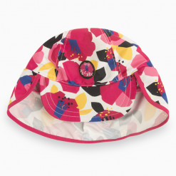 Καπέλο με προστασία για τον ήλιο και διάφανη θήκη "Flowers "
