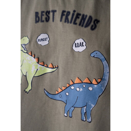 Σετ κοντομάνικη μπλούζα με βερμούδα και καπέλο "Best Friends"