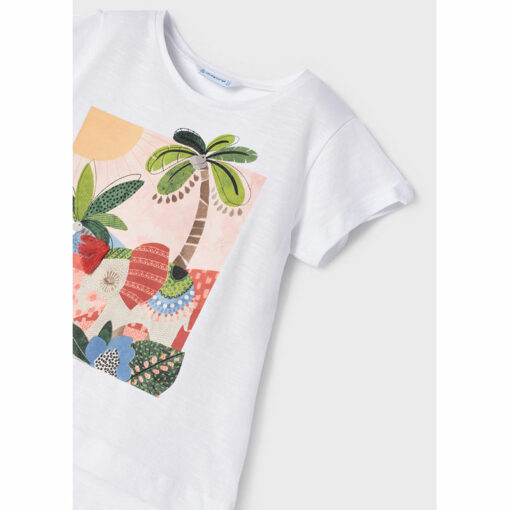 Σετ κοντομάνικη μπλούζα με κολάν "Tropical"
