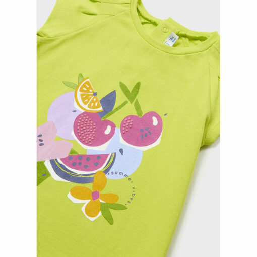 Σετ κοντομάνικη μπλούζα με κολάν "Cherries"