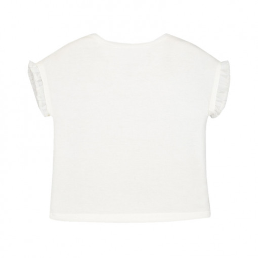 Άσπρη μπλούζα κοντομάνικη "Happy Vespa" πίσω μέρος