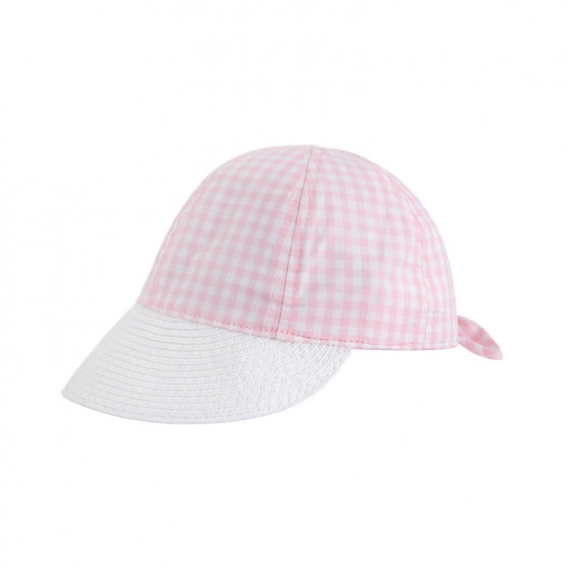 Καπέλο καρό ροζ