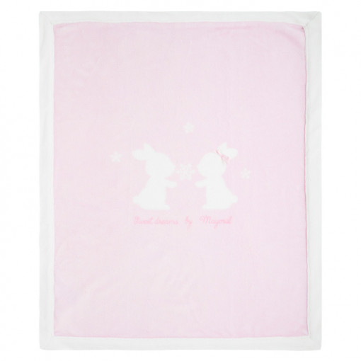 Κουβέρτα αγκαλιάς ροζ "Λαγουδάκια"