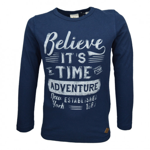 Μπλούζα μπλε μακρυμάνικη μπλούζα "Beliebe it'sTime For Adventure"