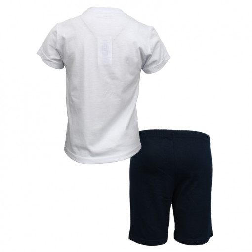 Πιτζάμα με κοντομάνικη μπλούζα λευκή και σορτσάκι μπλε "Air Life" πίσω μέρος