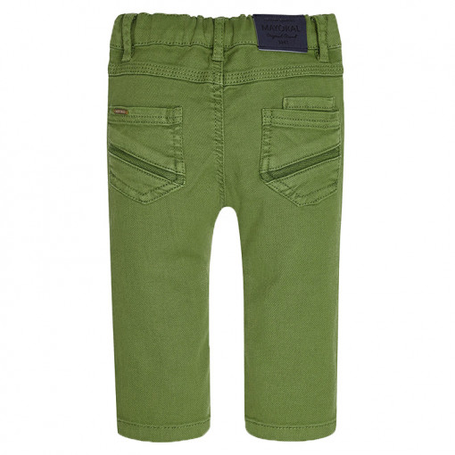 Πράσινο παντελόνι μακρύ slim fit πίσω μέρος